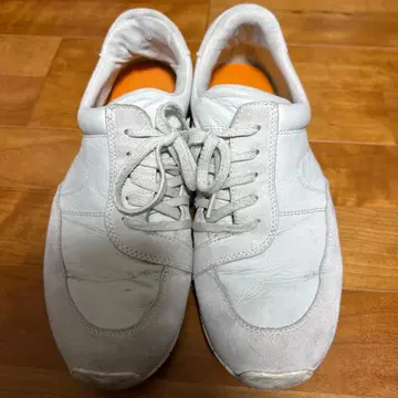 camper 화이트 레더 스니커즈 레이스업