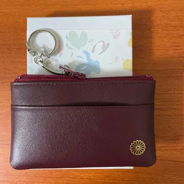 황궁 지갑 척 달린 동전 지갑 와인 레드