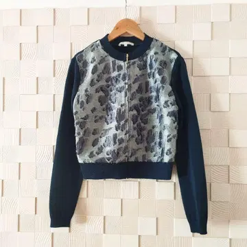 [ EPOCA ] 에포카 레오파드 무늬 숏 기장 지퍼 자켓