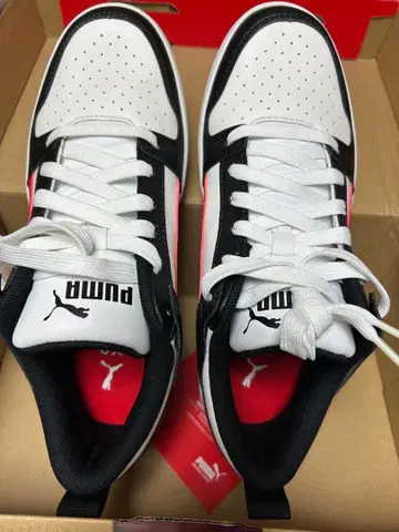 PUMA 스니커즈 369866-14 25cm 화이트/블랙/레드