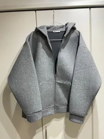 ZARA 자라 본딩 후드티 종이상자 후드티 그레이