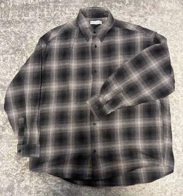 프릭스스토어 옴브레 체크 셔츠 블랙 M