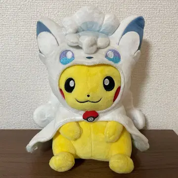 알로라 로사 봉제 인형 판초를 입은 피카츄 포켓몬