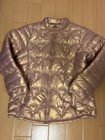 오로라 핑크 하트 다운 자켓