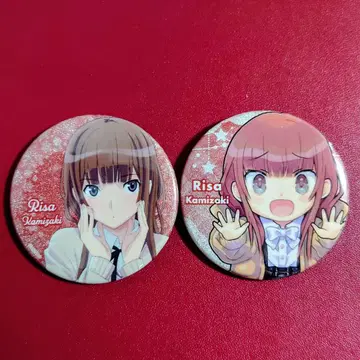 아마가미SS 우에사키 리사 캔뱃지 2개 아마가미 15주년