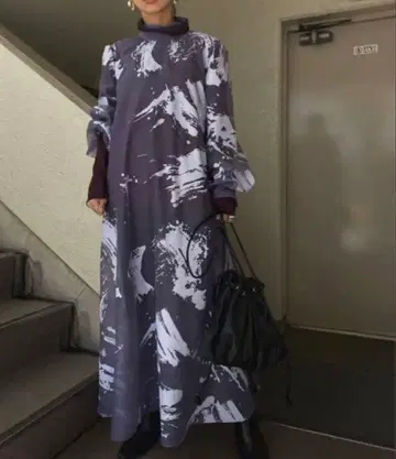 RUBBER PAINT ART SHEER DRESS