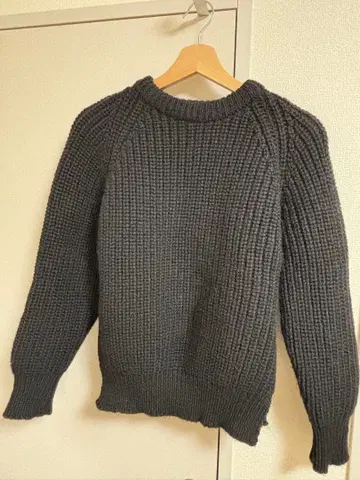 RHC 블랙 긴팔 니트 스웨터