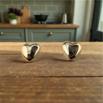 골드 하트형 양쪽 귀걸이 no.9