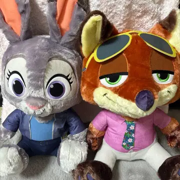 [ 미사용 새상품 ] 주토피아2 슈퍼 라지 봉제 인형 주디 & 닉