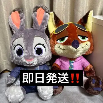 [ 미사용 새상품 ] 주토피아2 슈퍼 라지 봉제 인형 주디 & 닉 세트