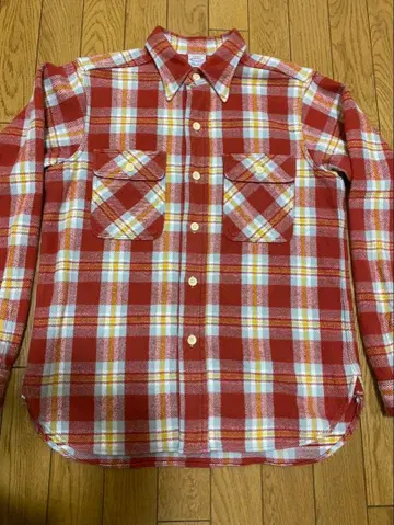 웨어하우스 플란넬 셔츠 S 사이즈 빨간색