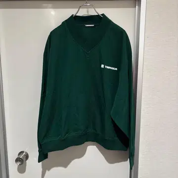 tangram 다크 그린 V넥 피스테 XL