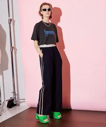 [ MAISON SPECIAL ] 레이어드 더블 웨스트 사이드 라인 팬츠