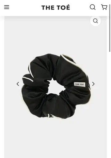 THE TOE Plauen Satin Scrunchie 블랙