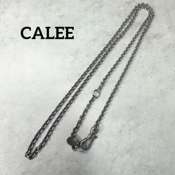 CALEE 칼리 실버 체인 목걸이 후크 디자인 탑 없음