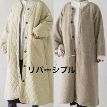Krectangle 렉탱글/퀼트 x 보아 리버서블 롱 코트