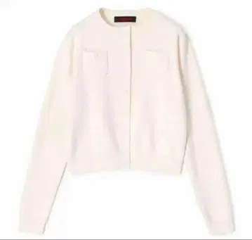 CABaN 코튼 캐시미어 크루넥 가디건 화이트