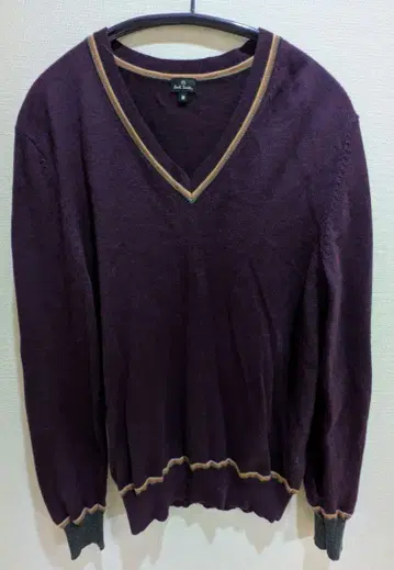 Paul Smith 퍼플 V넥 스웨터 M