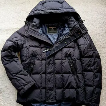 나노 유니버스 니시카와 다운 네이비 가죽 더블 지퍼 usa