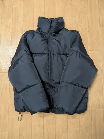 ZIP FIVE 블랙 다운 자켓 S