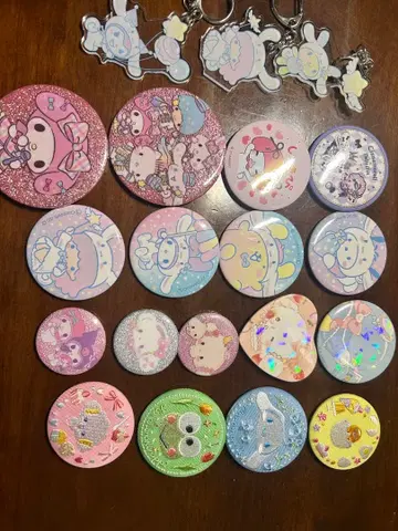 산리오 캔뱃지 아크릴 키링 묶음 판매