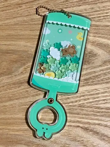 후쿠야 나의 최애가 제일 베이비 딸랑이 아크릴 프레임 그린