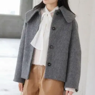 VIS 빅 컬러 모몽가 샤기 숏코트 M 사이즈