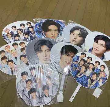 Snow Man 부채 메구로 렌 굿즈 세트 집합 전원