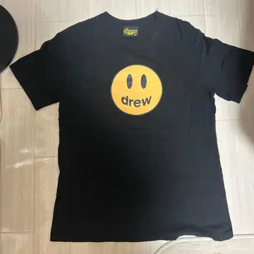 drew 스마일리 페이스 T셔츠 XL 블랙