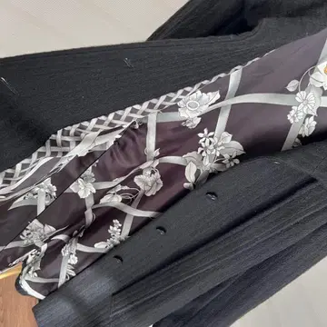 레장스 올 패턴 안감 코트 벨트 포함