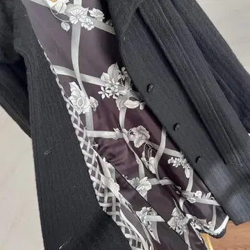 레장스 올 패턴 안감 코트 벨트 포함