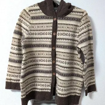 [컨디션 최상] AIRPAPEL 에어파펠 울 100% 후드 부착 가디건