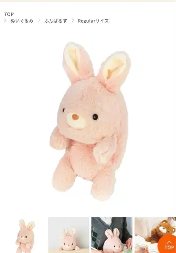 굼바루즈 핑크 봉제 인형 라운드숄더 서포트