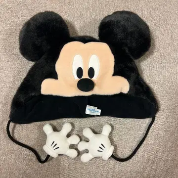 미키마우스 귀달린 플리스 모자