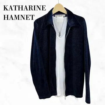 KATHARINE HAMNETT 벨로아 지퍼 자켓 트랙 자켓 계열