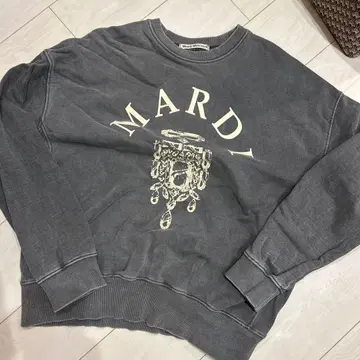 MARDI 그레이 맨투맨 트레이닝복