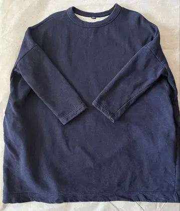 45R ONEONE 이로이로 쭈리 튜닉 네이비 프리 사이즈