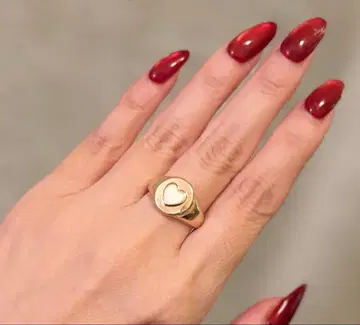 아쉬페 프랑스 볼륨감 하트형 골드 컬러링 13.5호