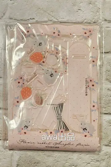 [ 핑크 ] 후쿠야 플라워 토끼 아크릴 프레임