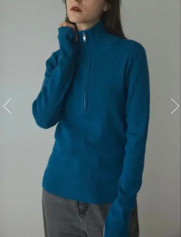 BLACK BY MOUSSY rib half zip tops