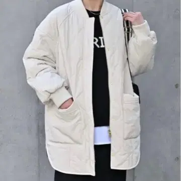 베이세이 재고 리브 포함 충전솜 블루종