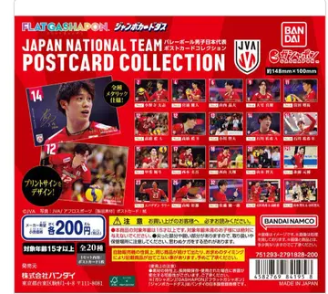 배구 남자 일본 대표 엽서 컬렉션 가챠 컴플리트