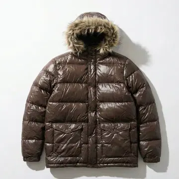 00s 그런지 퍼 다운 재킷 y2 광택