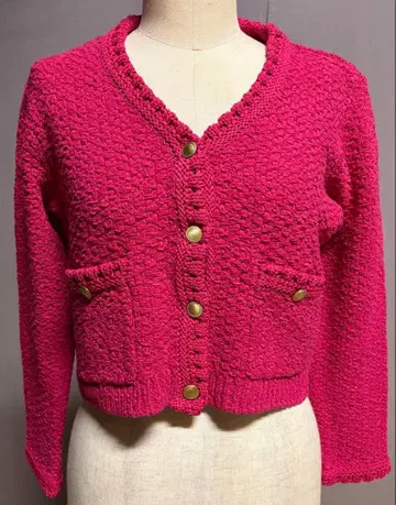 Anayi 핑크 숏 기장 가디건 사이즈 38