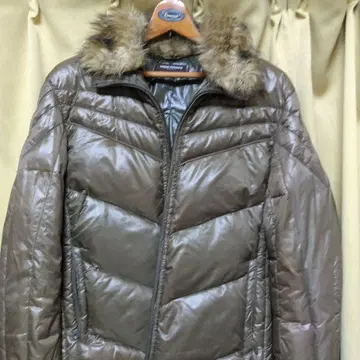 브라운 퍼 포함 다운 자켓 니콜