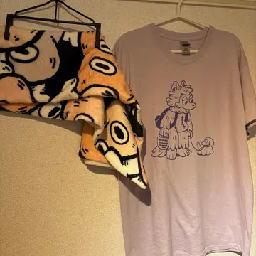 아라이 키리코 T셔츠 오오카미군 L사이즈 담요