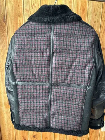 [초레어/미사용에 가까움] Schott 무스탕 스웨이드 콤비네이션