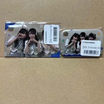 SKE48 17주년 기념 콘서트 복권 7기생 캔 배지 스티커 세트