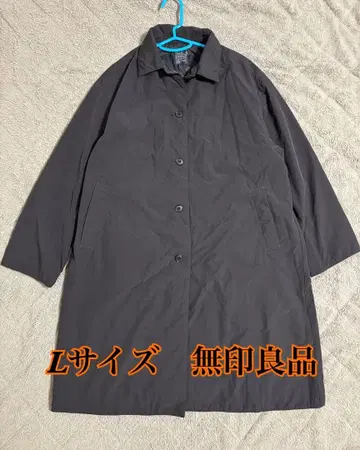 무인양품 [세탁 가능] 발수 솜 스텐카라 코트 블랙