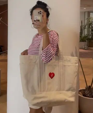 Heart tote bag/시루무린/토트백